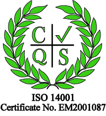 ISO 14001 certified, certificate EM2001087