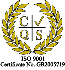 ISO 9001 certified, certificate GB2005719